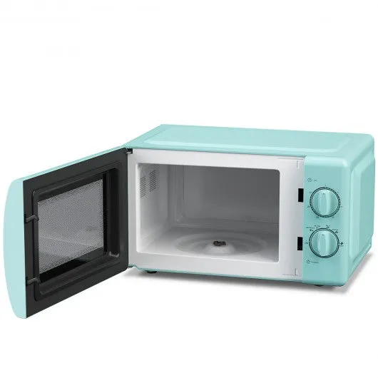 0.7 Cu. ft Retro Countertop Compact Microwave Oven-Green