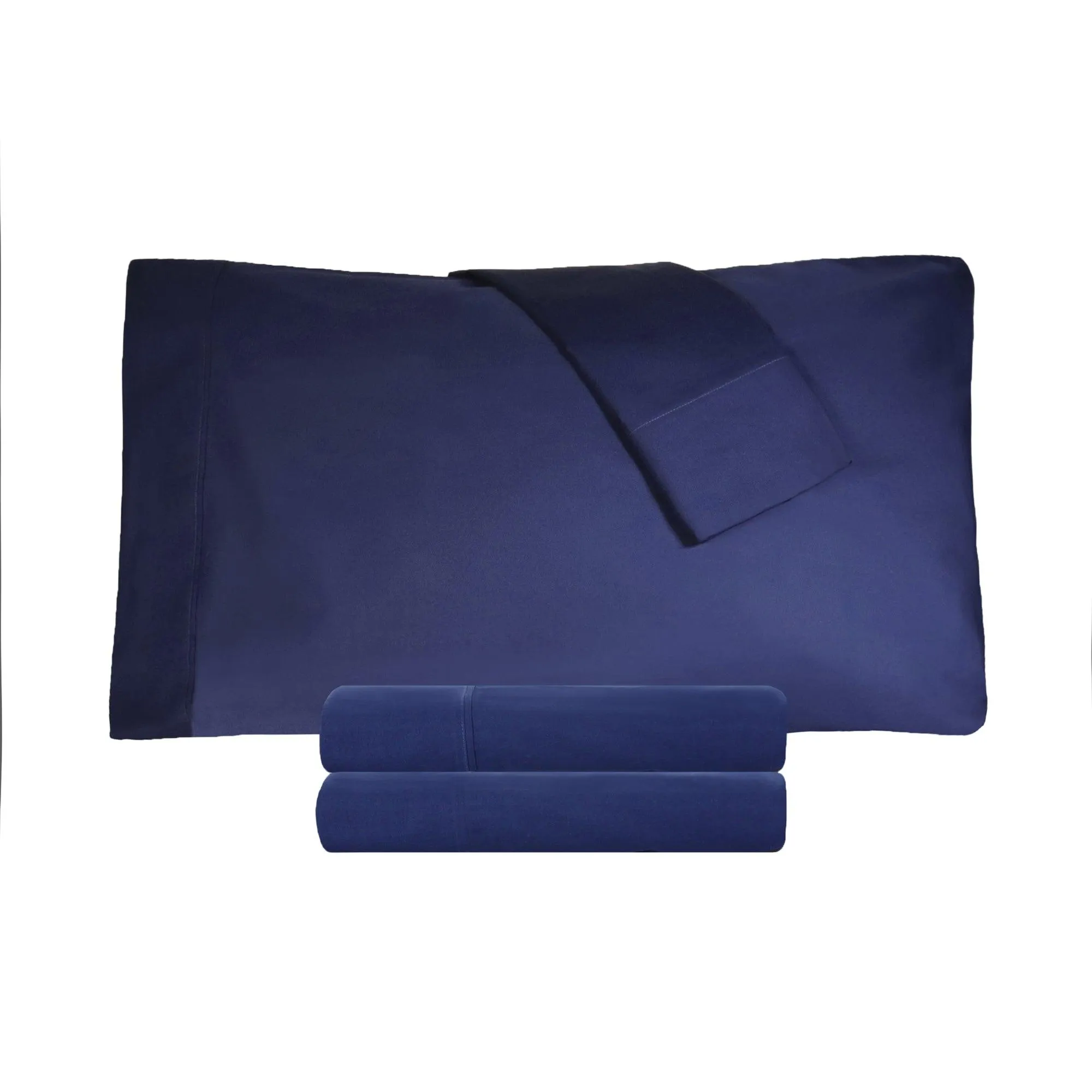 100% Cotton Percale 300 Thread Count Solid Deep Pocket Sheet Set