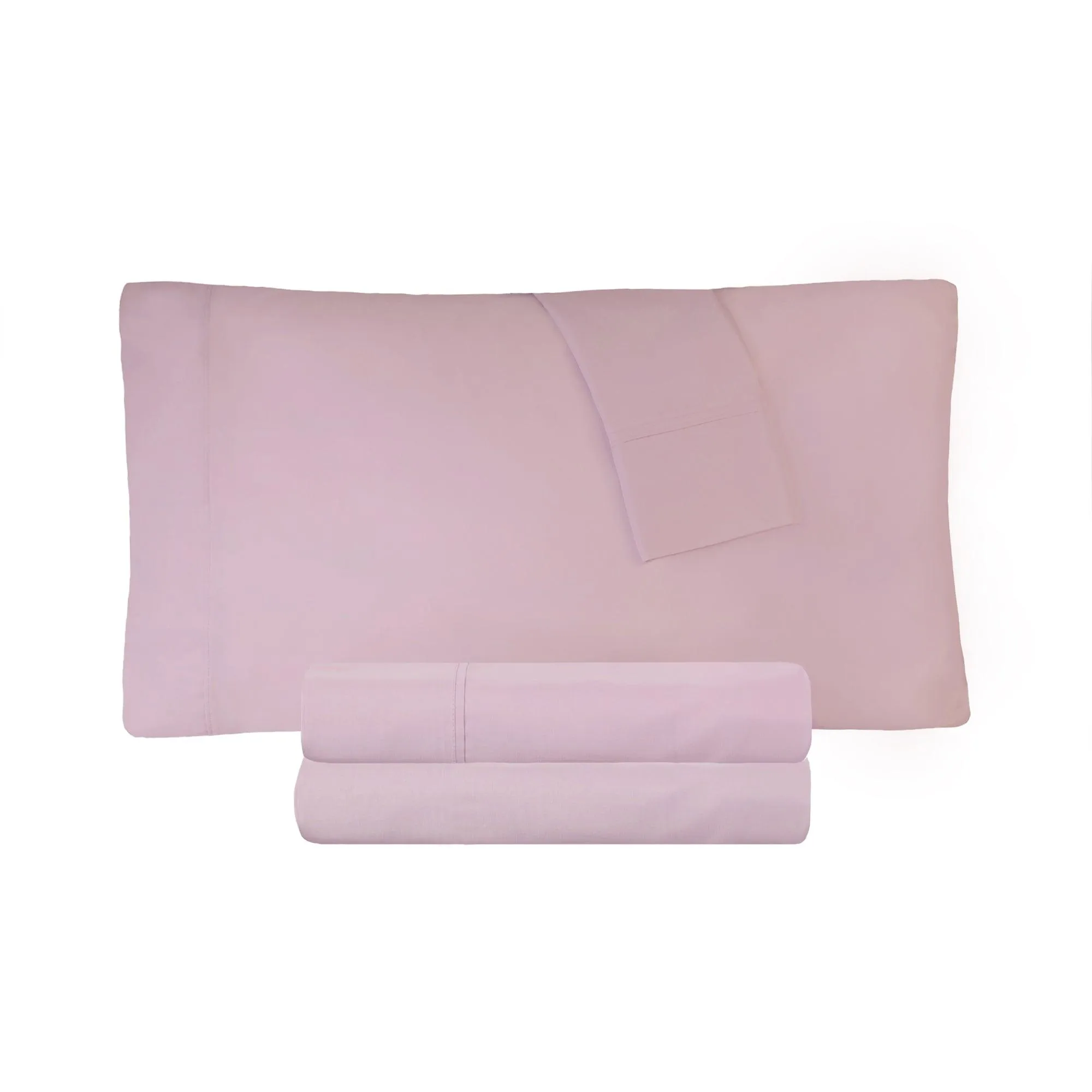 100% Cotton Percale 300 Thread Count Solid Deep Pocket Sheet Set