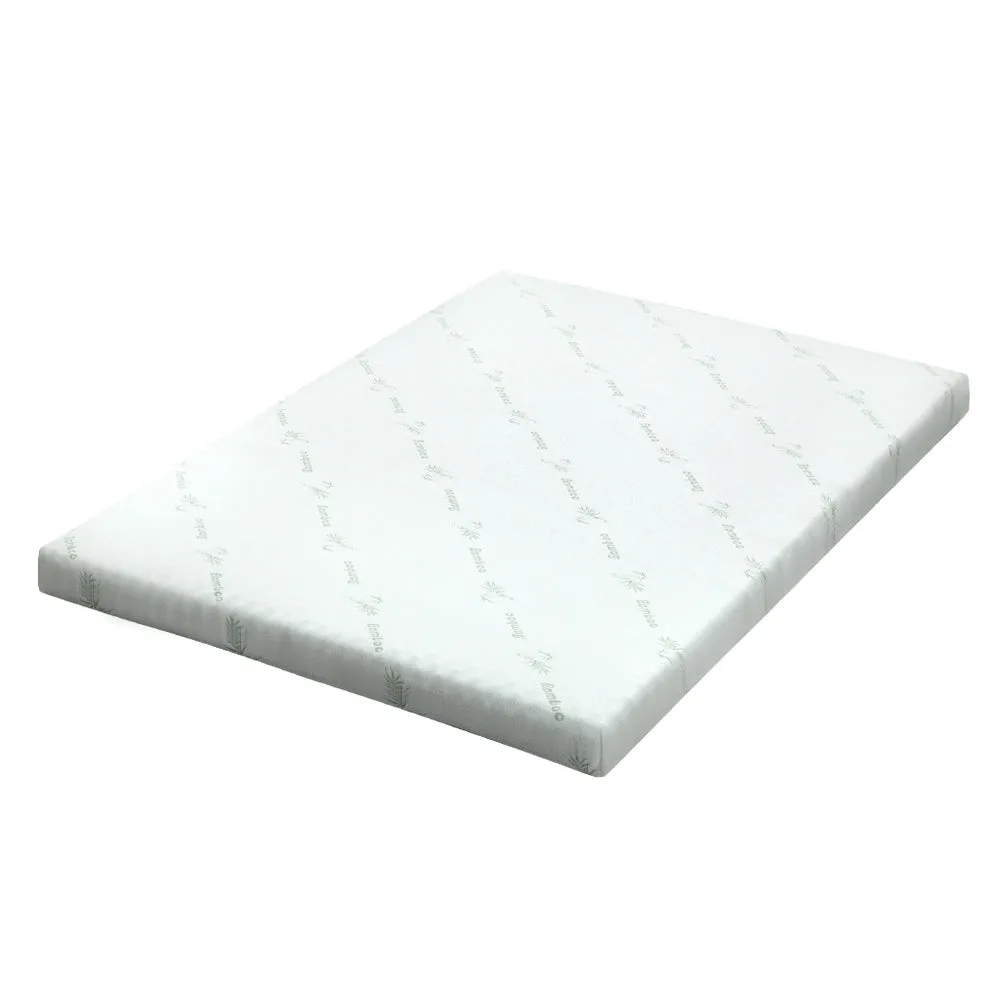 10cm Gel Memory Foam Mattress Topper Bamboo Cover - King Giselle Bedding