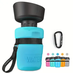 18oz Collapsible Dog Water Bottle - Leakproof, BPA-Free, Macaron Colors