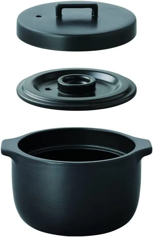 25195 KINTO Kinto KAKOMI rice pot 2 Go Black 25195 Japan New