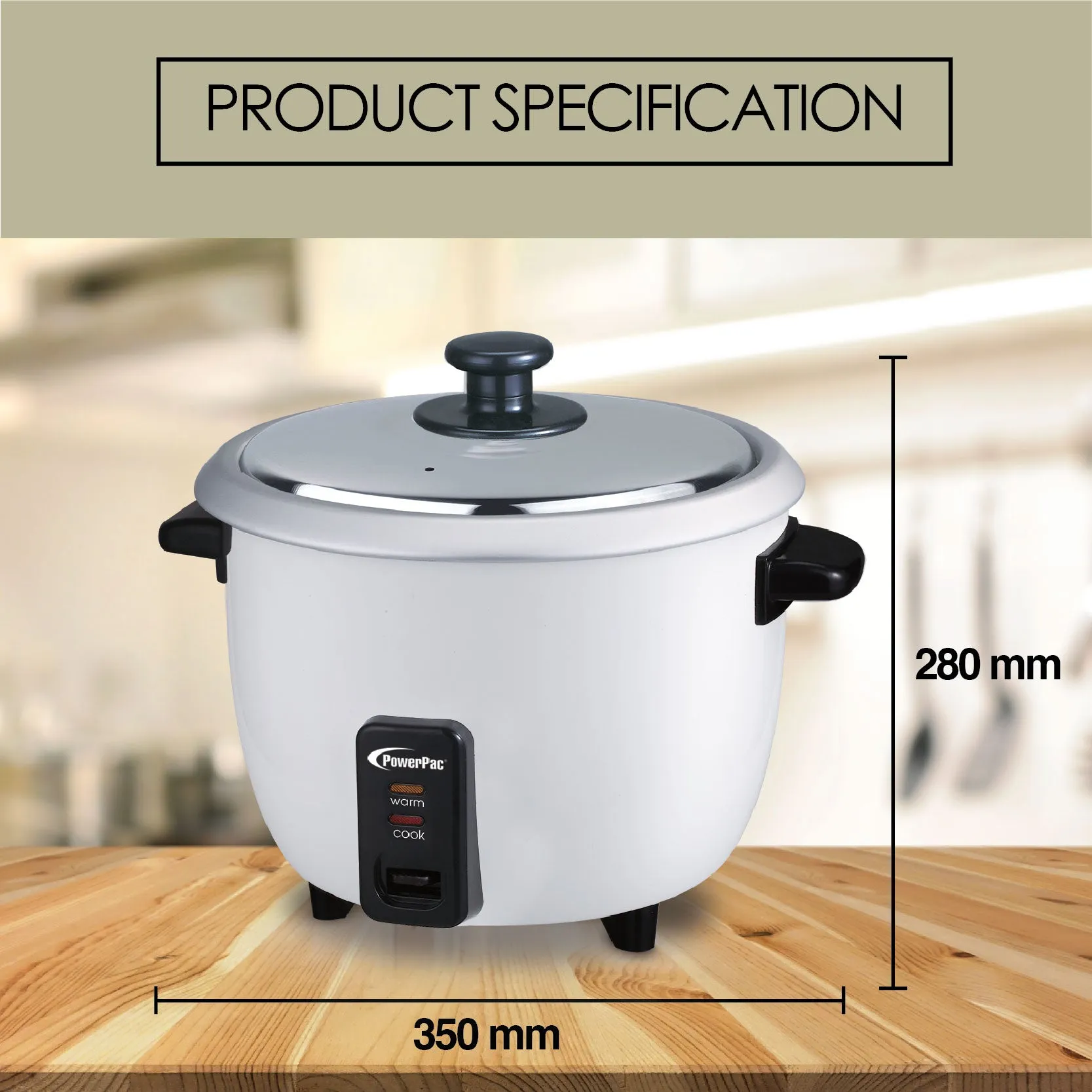 2.8L Rice Cooker with Aluminium Inner Pot (PPRC10)