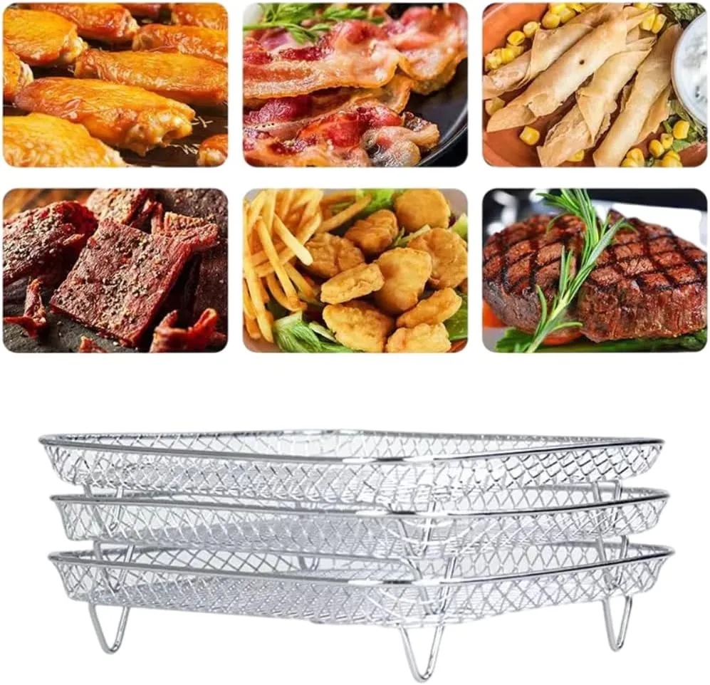 3 Tier Air Fryer Stainless Steel Rack