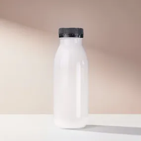 300ml Round Bottles Clear PET Plastic With Lids 38mm Tamper Evident