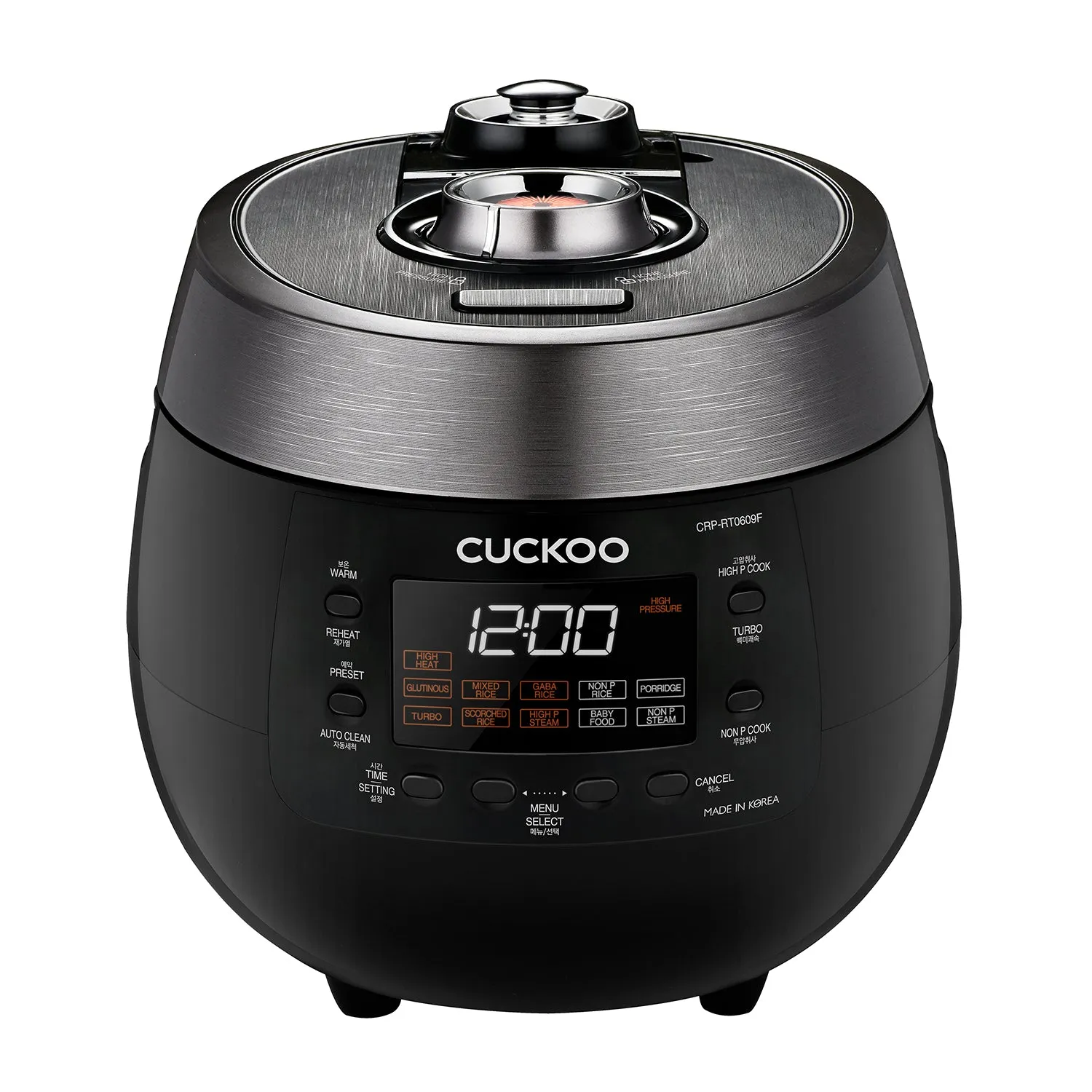 6-Cup Electric Twin Pressure Rice Cooker with KOR/ENG/CHN Voice Navigation (CRP-RT0609F)