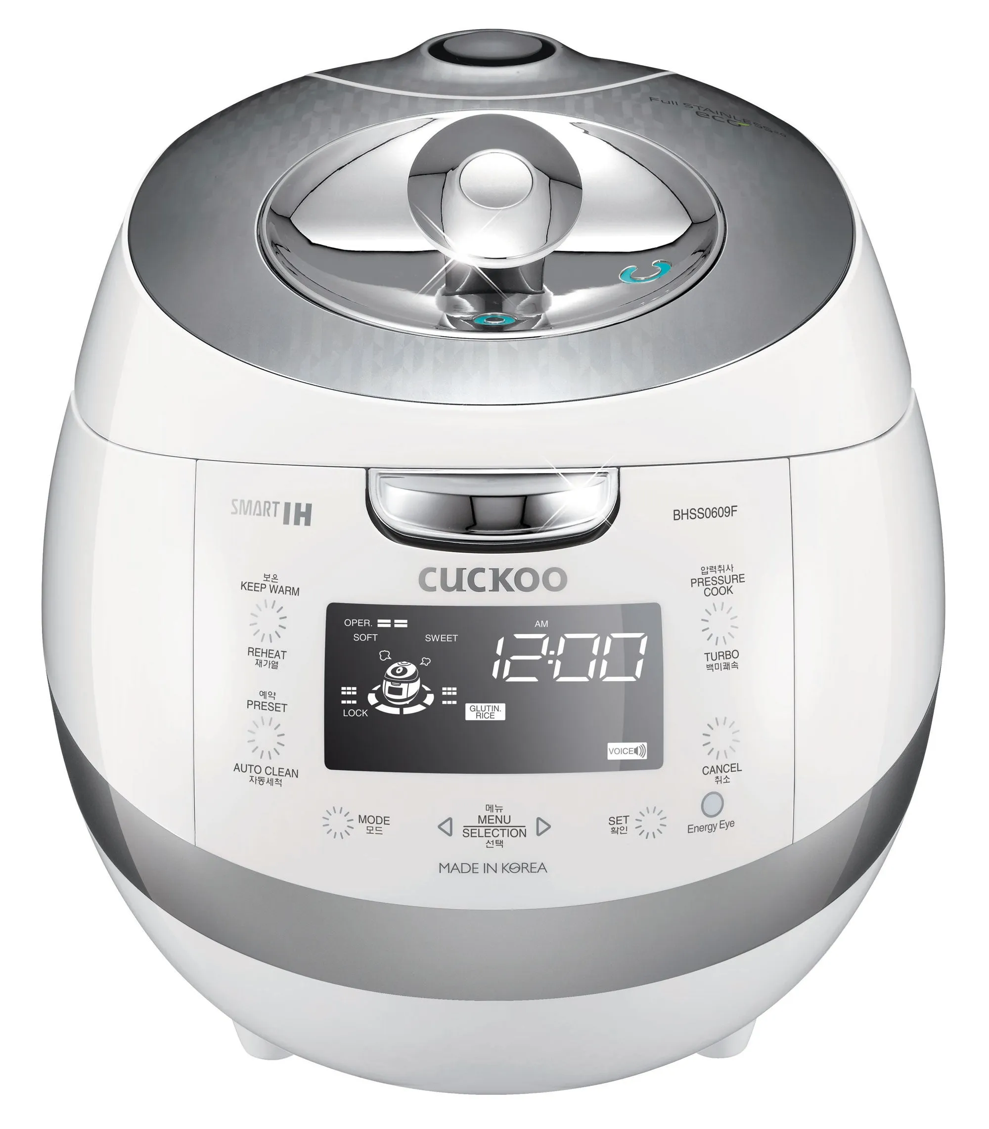 6-Cup IH Pressure Rice Cooker with KOR/ENG/CHN Voice Navigation (CRP-BHSS0609F)