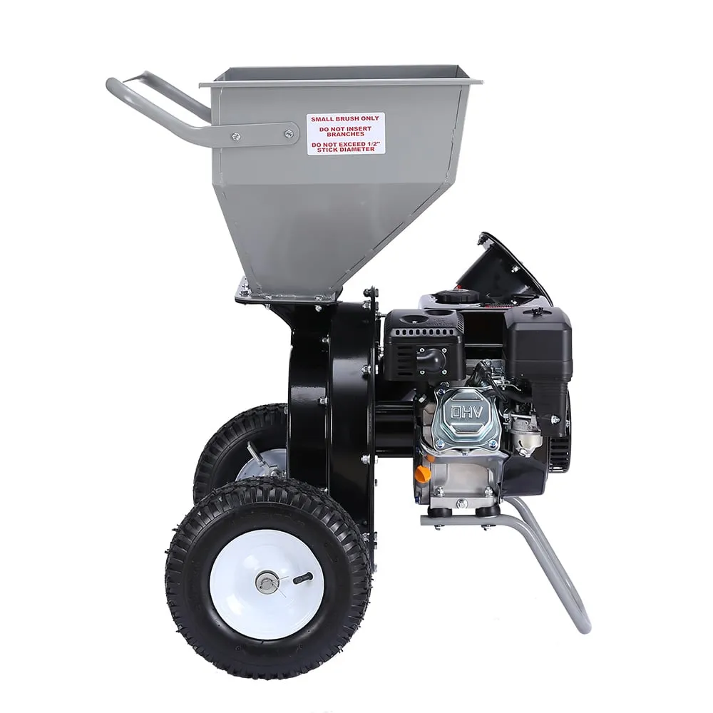 8HP 212cc Petrol Wood Chipper Shredder Mulcher - Ducar