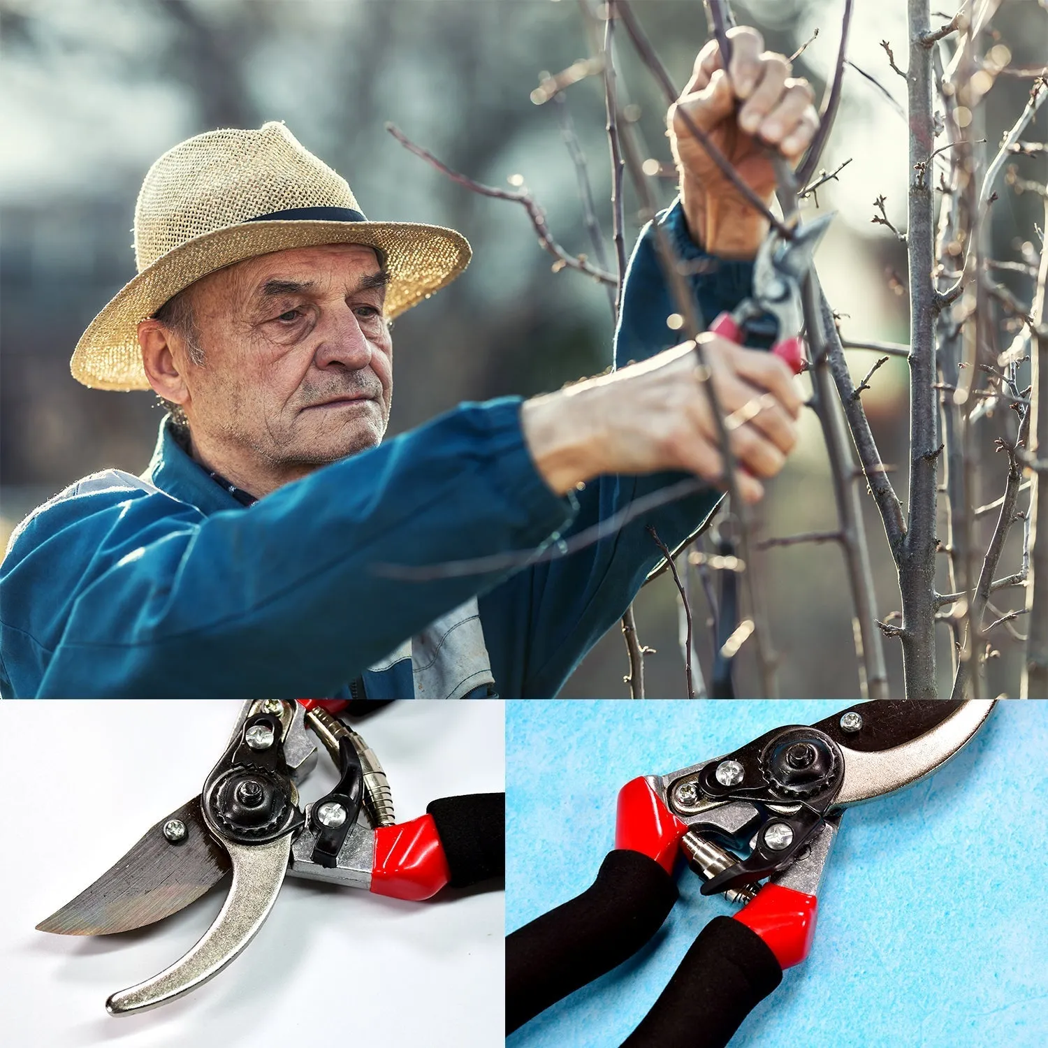 9086 RED GARDEN SHEARS SHARP CUTTER PRUNERS SCISSOR, PRUNER.