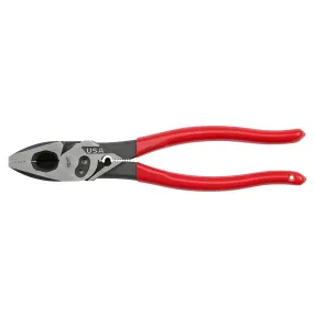 9" Lineman's Dipped Grip Pliers w/ Crimper & Bolt Cutter (USA)