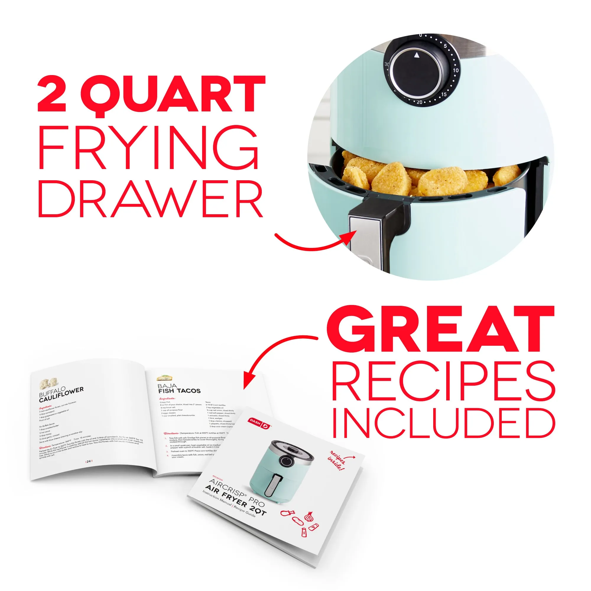 Aircrisp® Pro Compact Air Fryer 2Qt.