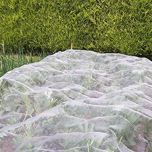 Anaya Mosquito Net Mosquito Bug Insect Bird Net with Sewn Edges - Barrier Hunting Blind Plant Cover Garden Mesh Netting for Protect Your Vegetables, Fruits, Flower & Trees (8Ft x 20Ft) | White