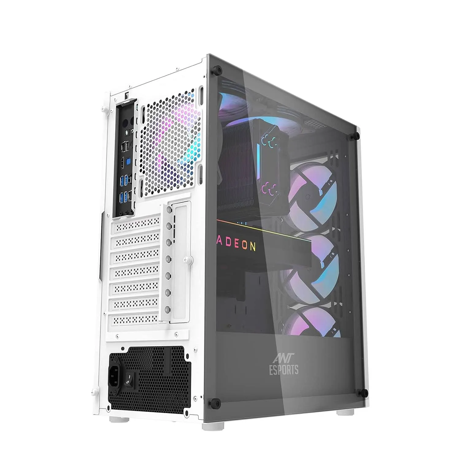 ANT ESPORTS 220 AIR MID-TOWER ATX CABINET WHITE