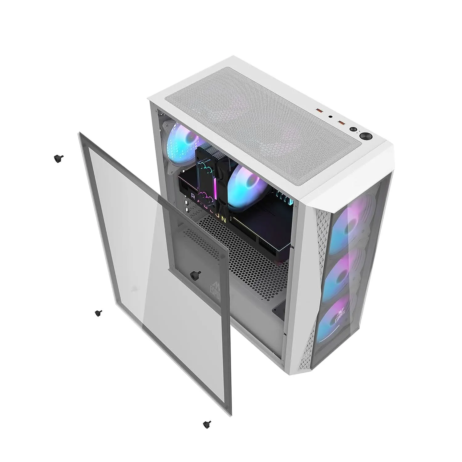 ANT ESPORTS 220 AIR MID-TOWER ATX CABINET WHITE