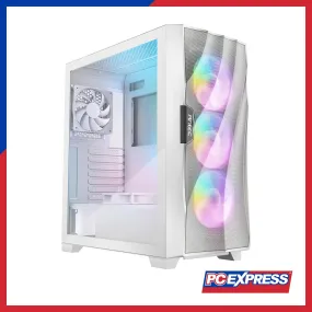 ANTEC DP502 FLUX White ARGB Tempered Glass Mid Tower Gaming Chassis (WITH GAMING MOUSEPAD)