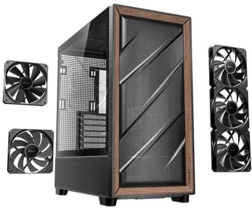 ANTEC FLUX Black 黑色 Tempered Glass Mid-Tower E-ATX Case 支援背插式主機板