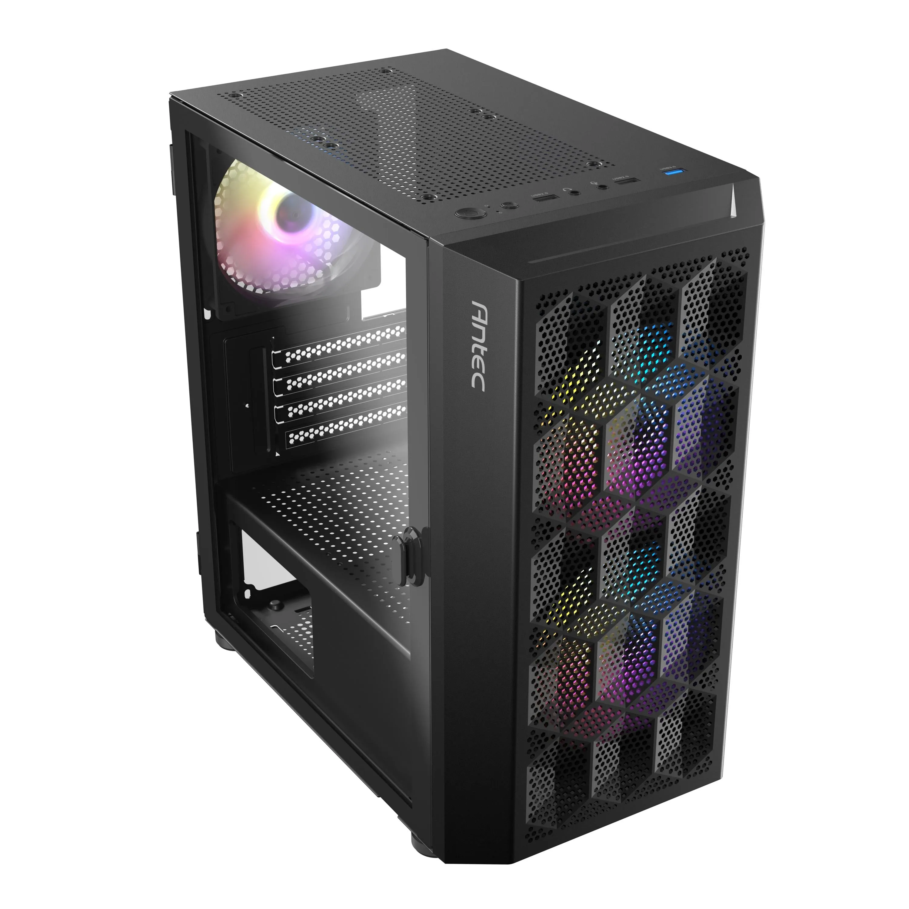 ANTEC NX200M Black 黑色 RGB Tempered Glass Micro-ATX Case AN-CA-NX200M-RGB-TG