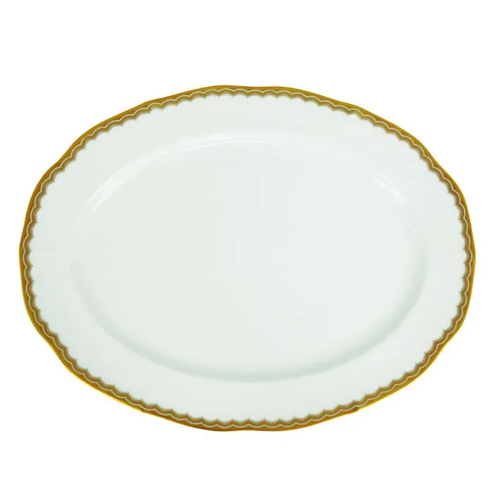 Antique Gold Oval Platter 11.5"