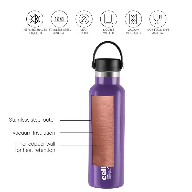 Aqua Bliss Flask, Vacusteel Water Bottle, 1100ml