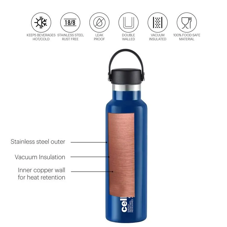 Aqua Bliss Flask, Vacusteel Water Bottle, 1100ml