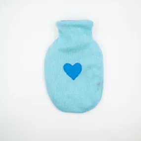 Aquamarine Blue Cashmere Small Hot Water Bottle