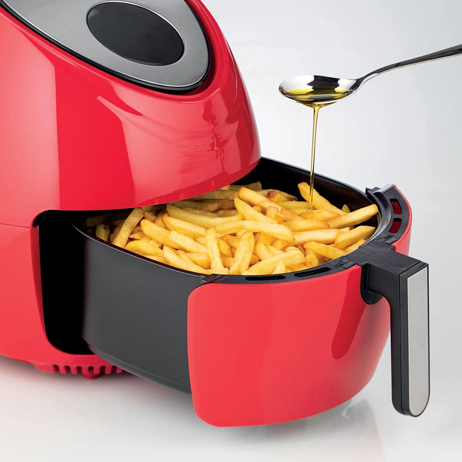 Ariete 4618, Airy Fryer XXL, Air Fryer, 5.5 Liters, Fries Without Oil 2.5 kg of Chips, 1800 Watt, Red