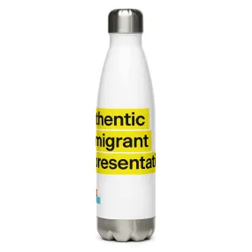 Authentic Immigrant Representation Stainless Steel Water Bottle