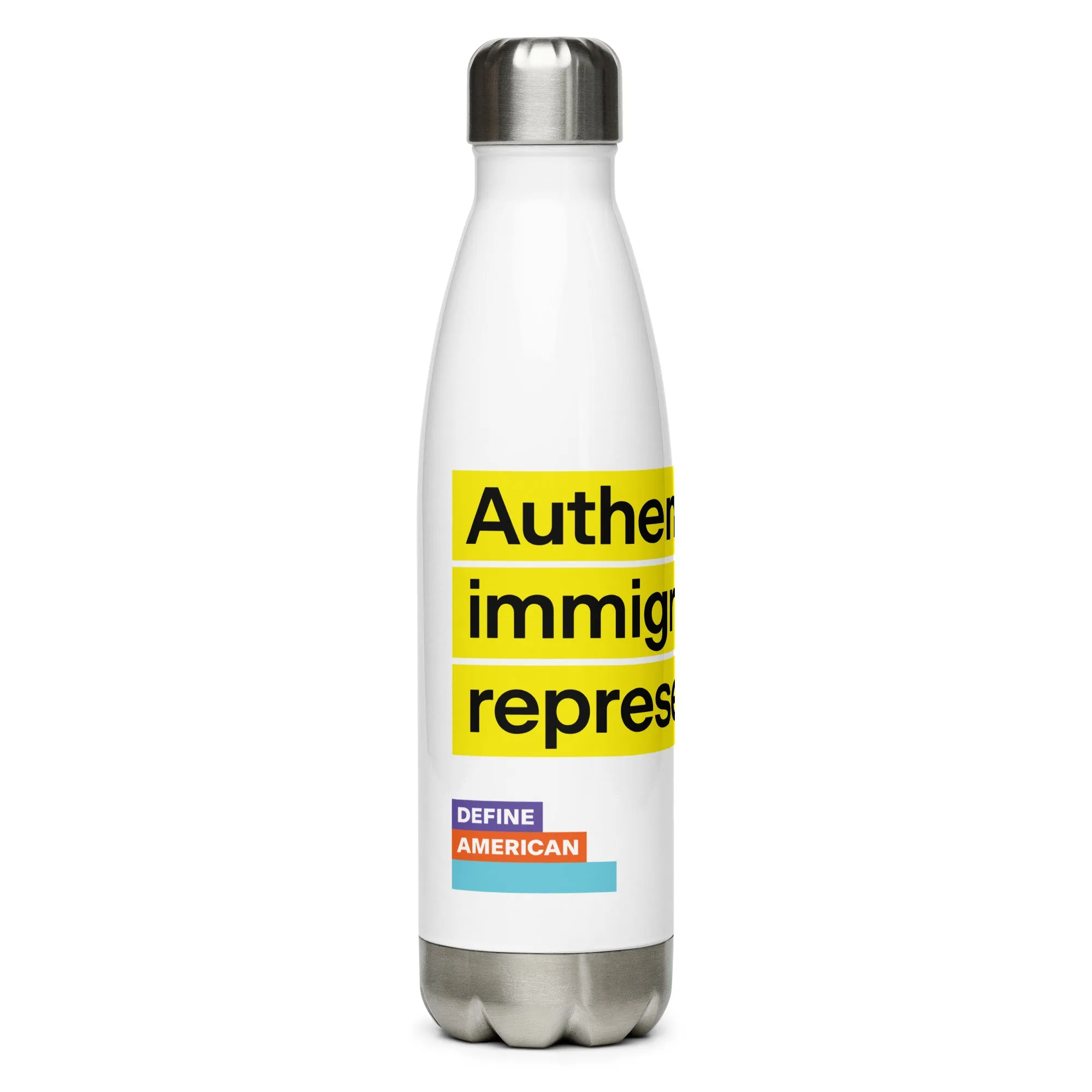 Authentic Immigrant Representation Stainless Steel Water Bottle