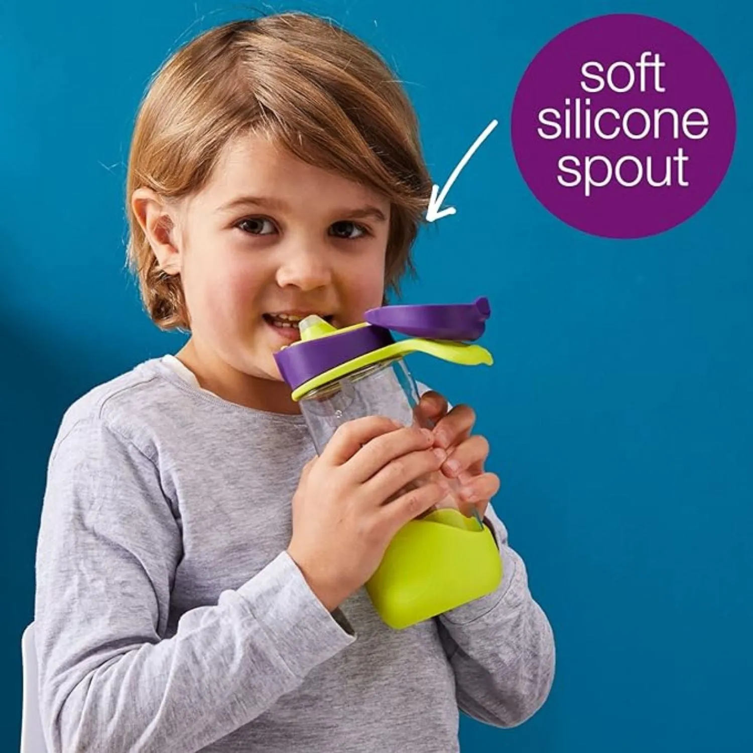 B.Box Tritan Sport Spout Drink Bottle- Strawberry Shake Pink Orange