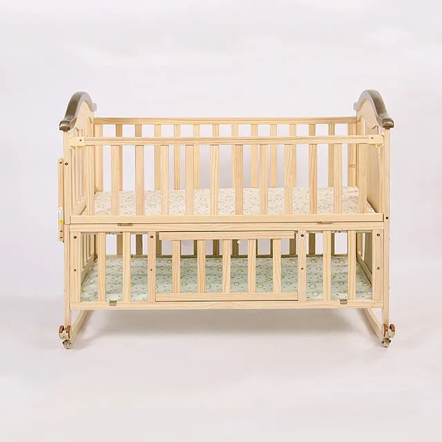 Bebivata Baby Cot - Natural Wood