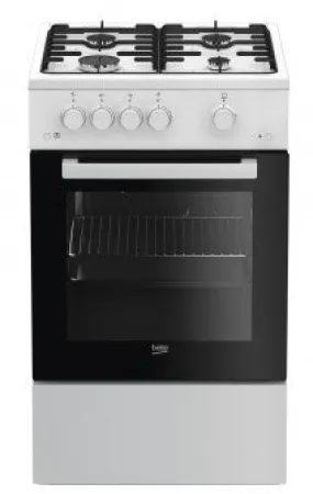 Beko Fsg52020fw Cooker Freestanding Cooker Gas Black, White