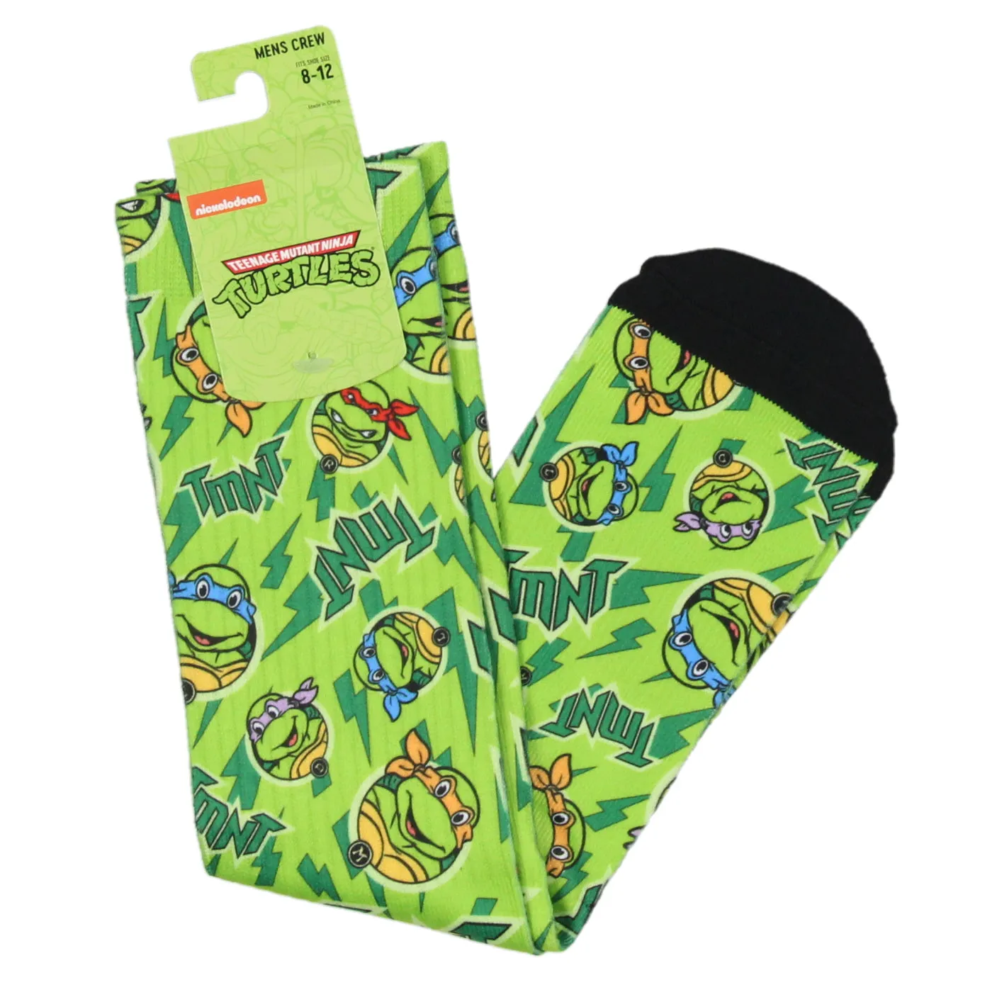 Bioworld Teenage Mutant Ninja Turtles Character Design Sublimation Crew Socks