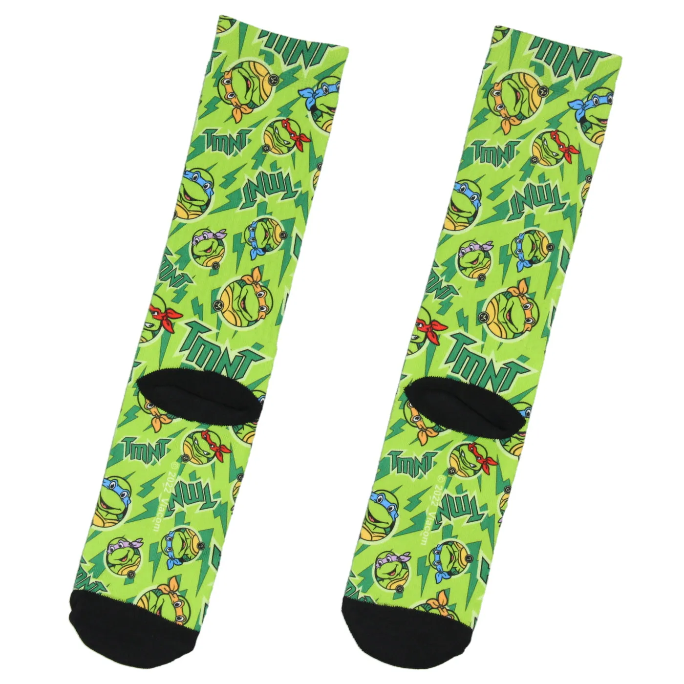 Bioworld Teenage Mutant Ninja Turtles Character Design Sublimation Crew Socks