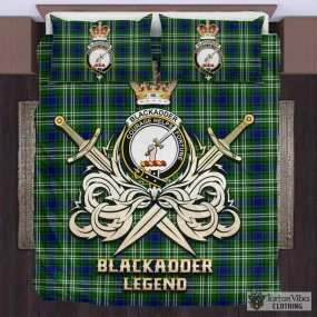 Blackadder Tartan Bedding Set with Clan Crest and the Golden Sword of Courageous Legacy