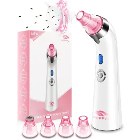 Blackhead Remover Pore Vacuum Electric Blackhead Vacuum Cleaner Blackhead Extractor Tool Device Removal Suction Beauty Device for Women（Pink)