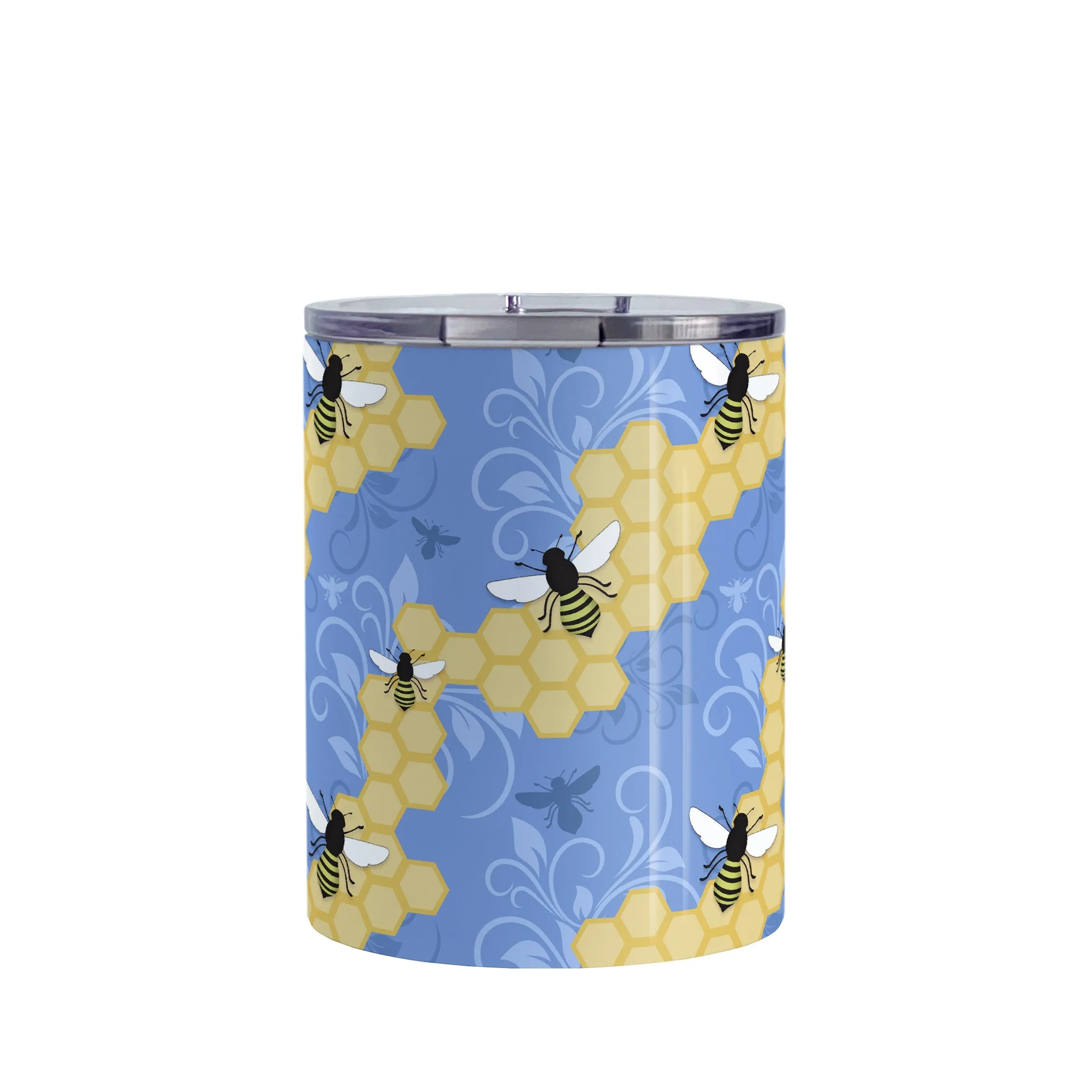 Blue Honeycomb Bee Tumbler Cup