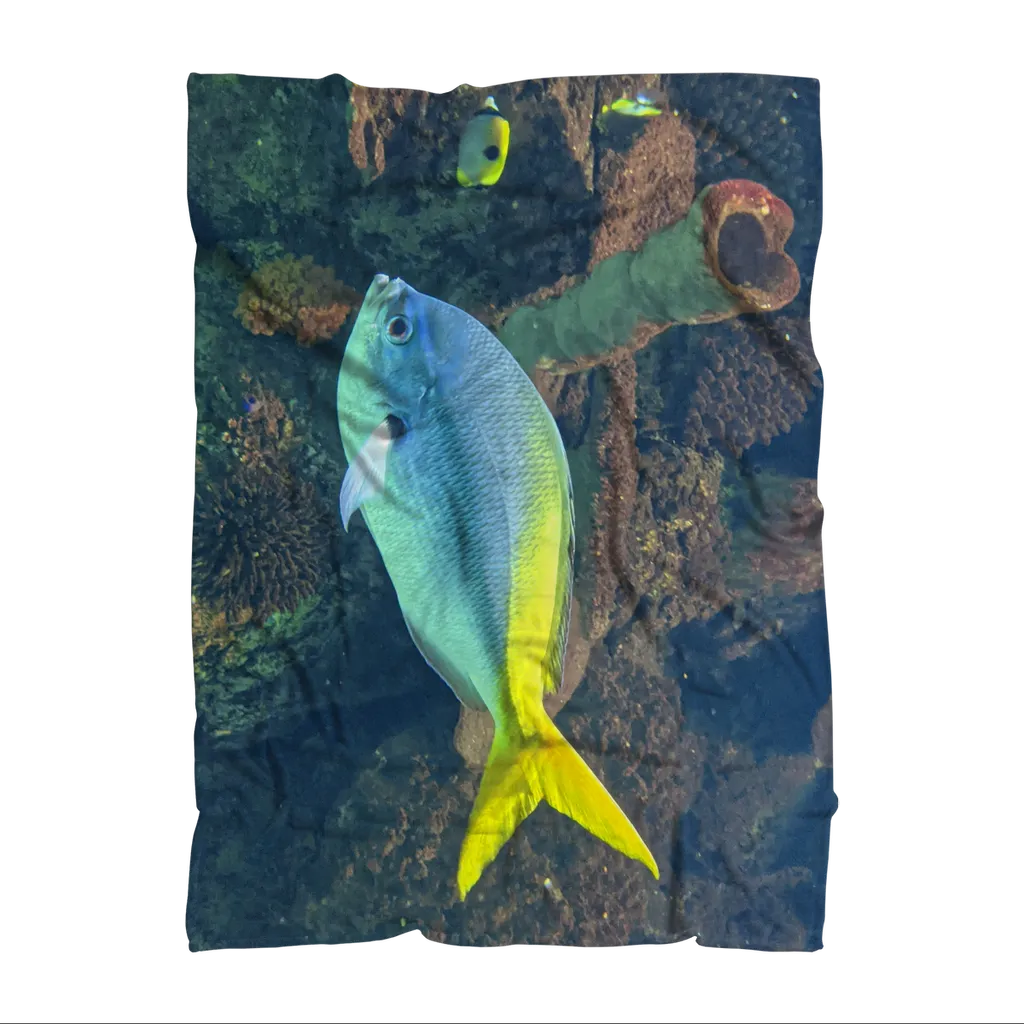 BlueYellowFish Sublimation Throw Blanket