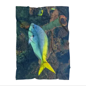 BlueYellowFish Sublimation Throw Blanket