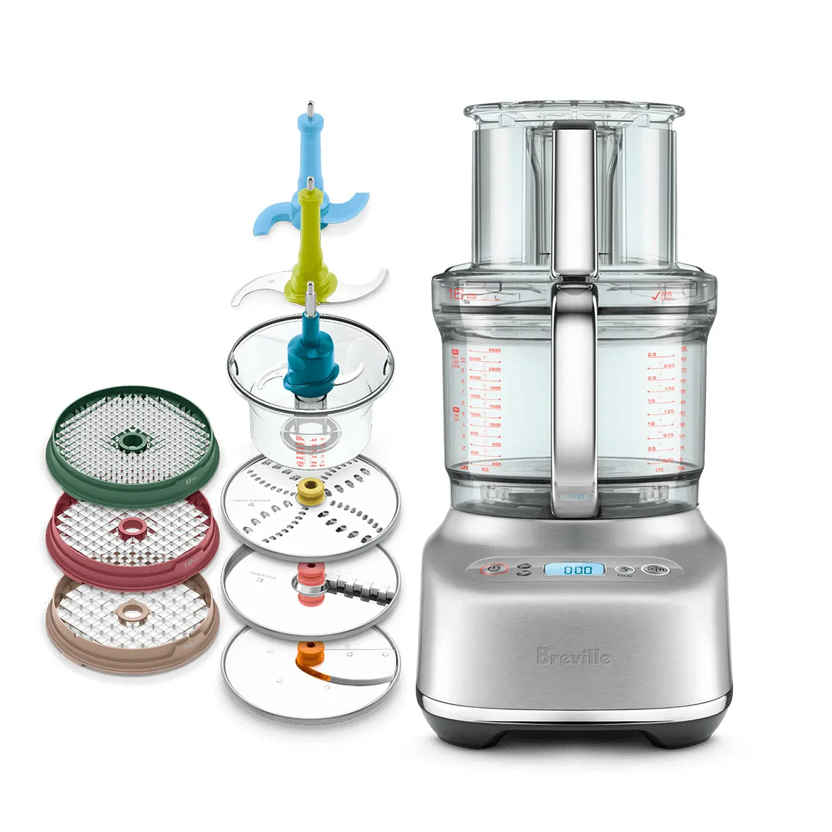 Breville Paradice 16 Food Processor, Brushed Stainless Steel #BFP838BSS1BNA1