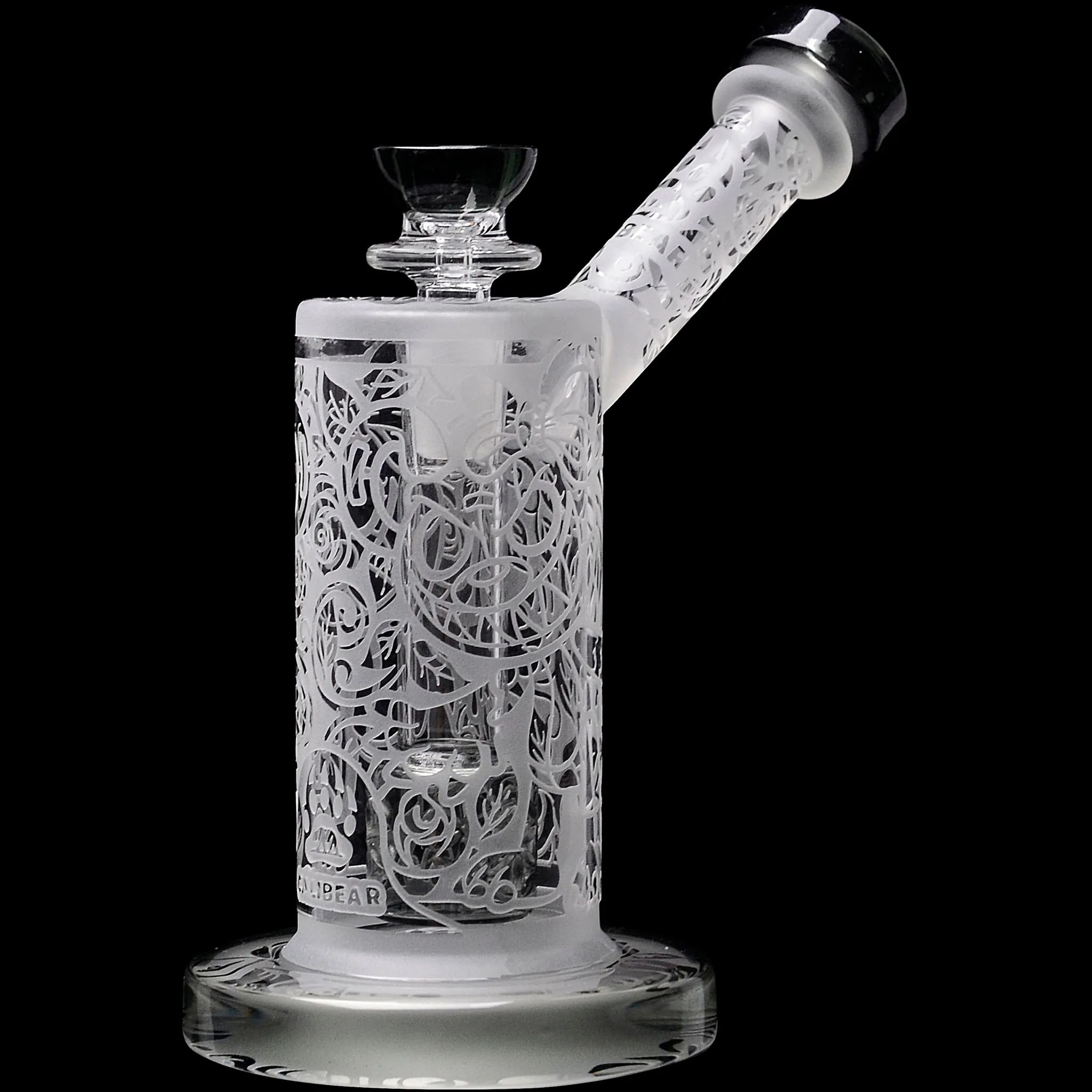 Calibear Sandblasted Seed Of Life Percolator Upright Bubbler