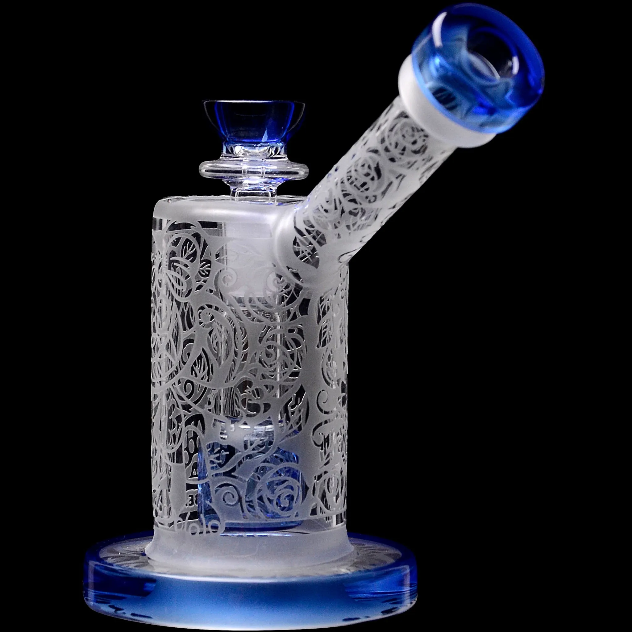 Calibear Sandblasted Seed Of Life Percolator Upright Bubbler