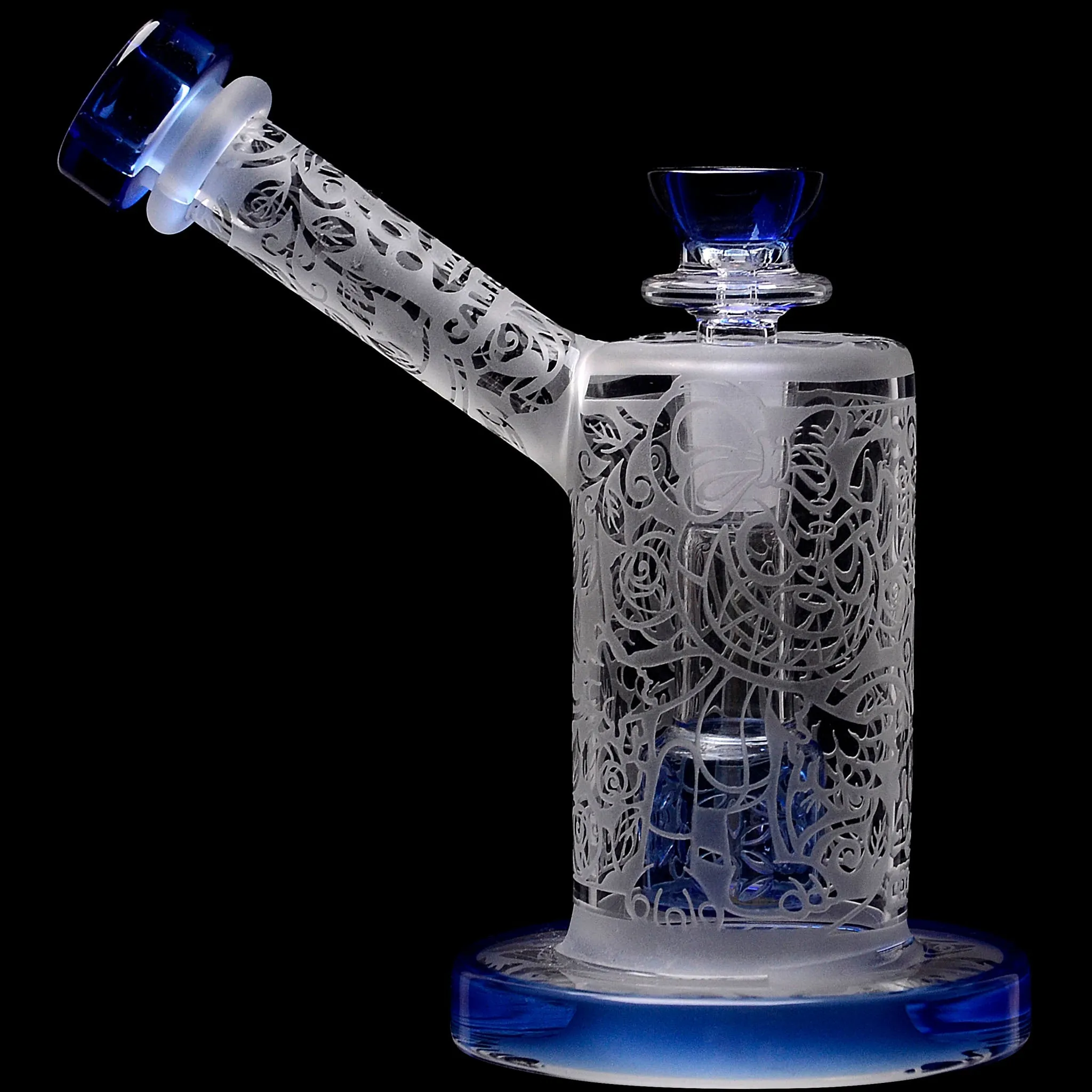 Calibear Sandblasted Seed Of Life Percolator Upright Bubbler