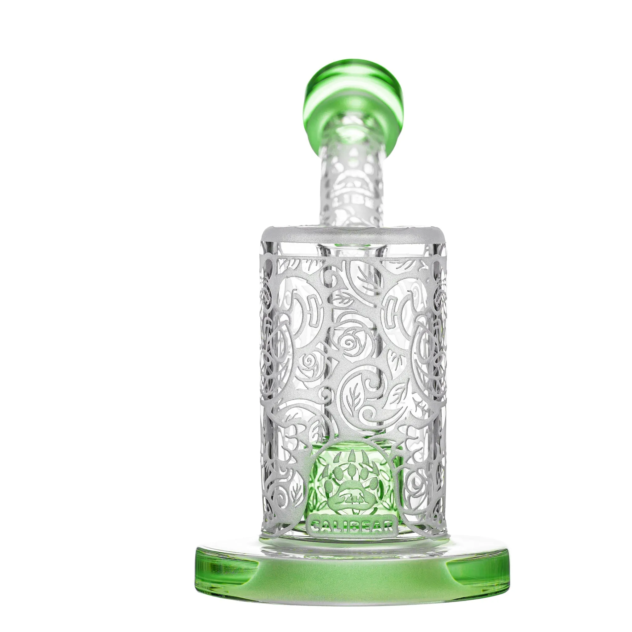 Calibear Sandblasted Seed Of Life Percolator Upright Bubbler