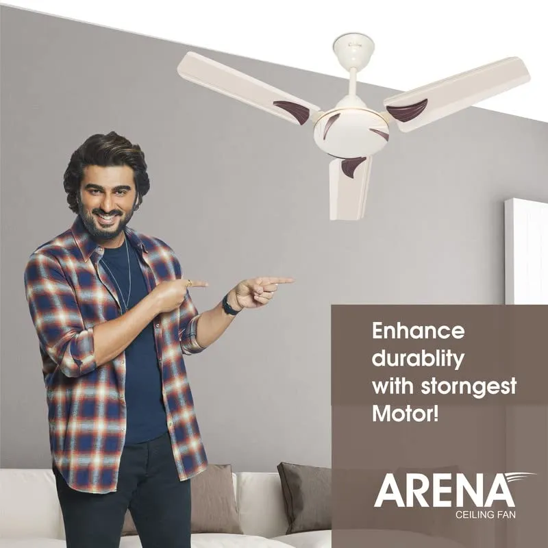 Candes Arena 900Mm Ceiling Fan High Speed Anti-Dust Decorative 3 Stars Rated Ceiling Fan 2 Yrs Warranty (Ivory, 900Mm)