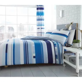 Chester Stripe Duvet Cover Bedding Set - Blue