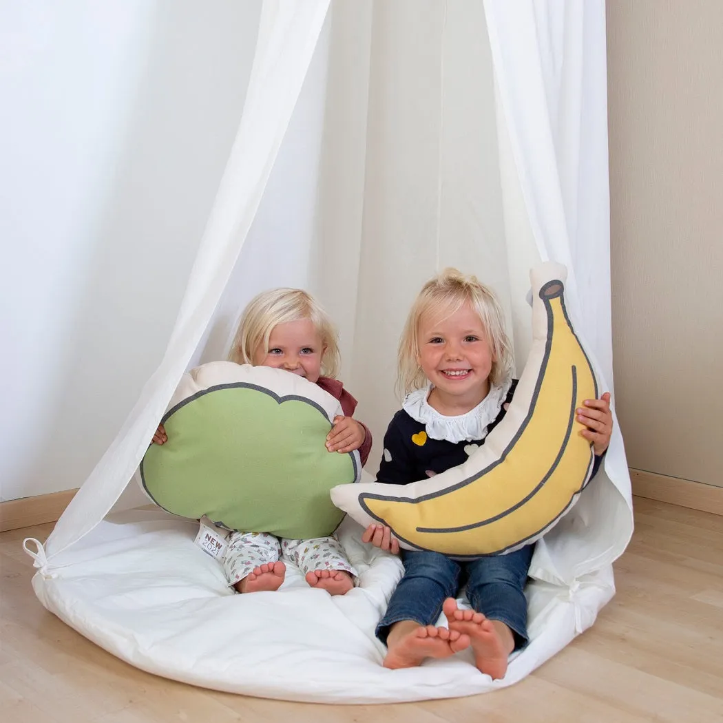 ChildHome Hanging Canopy Tent With Play Mat (Off White)