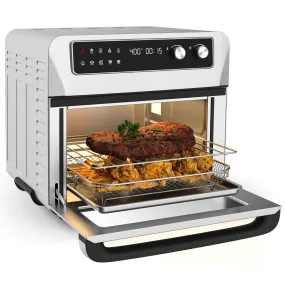 Convection Air Fryer ES10091US-SL,8-in-1 Toaster Oven with 5 Accessories and Recipe