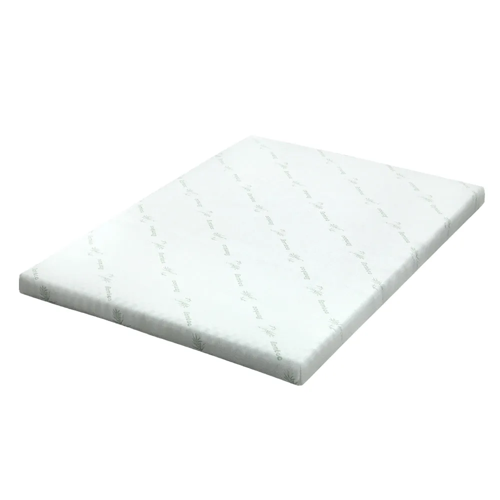 Cool Gel Memory Foam Mattress Topper Queen Bamboo Cover Giselle Bedding