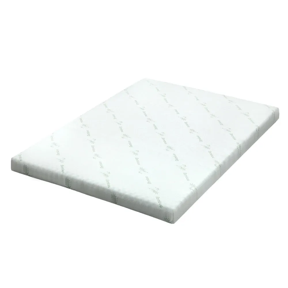 Cool Gel Memory Foam Mattress Topper w/Bamboo Cover 10cm - Queen