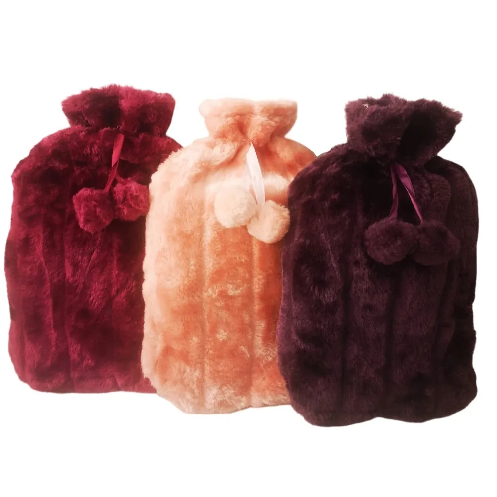 Cosy Fleece Hot Water Bottle Covers – Set of 3